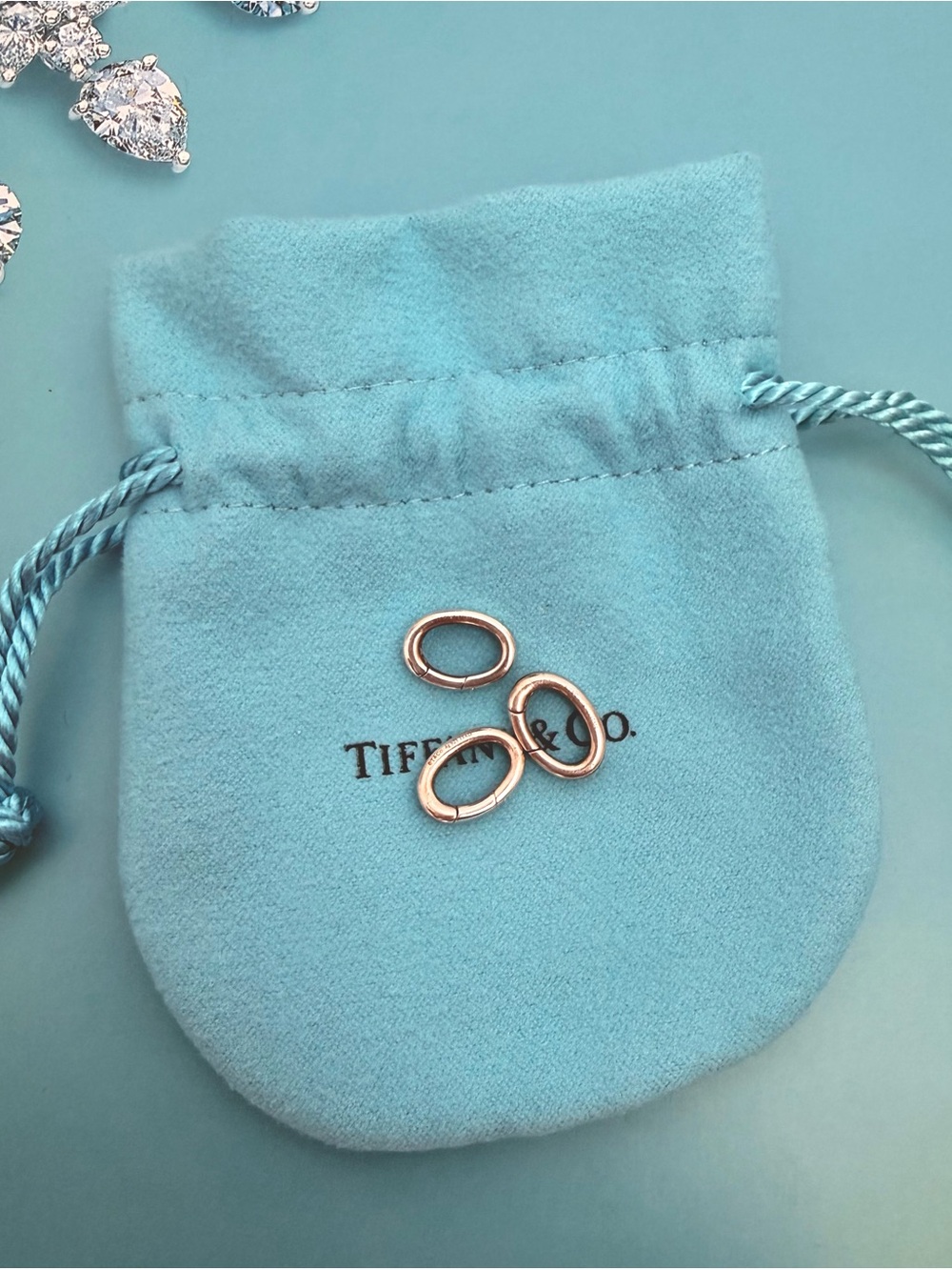 Tiffany & Co. 925 Silver Oval Clasping Link Jump Ring Connector Made In Italy
